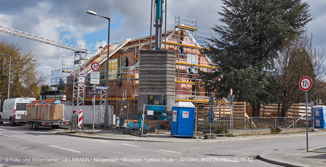 28.03.2023 - Baustelle Niederalmstraße 16 in Neuperlach